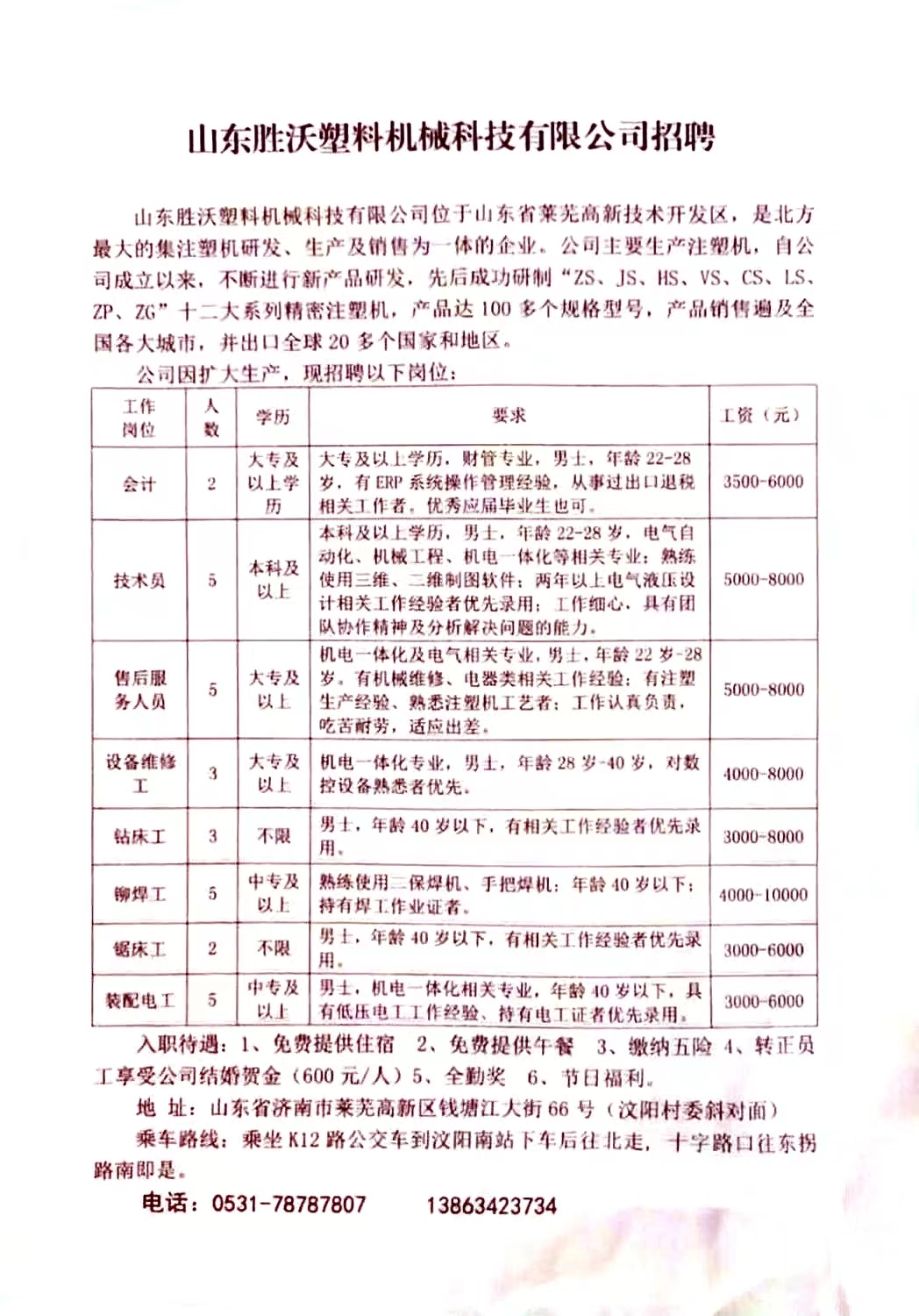 章丘8小时双休最新招聘｜章丘周休两天八小时岗位招聘